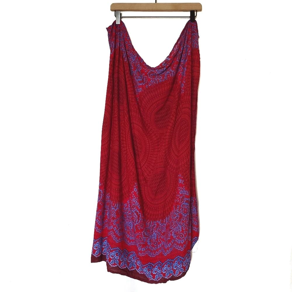 Sarong With Mixed Pattern And Straps - image 1